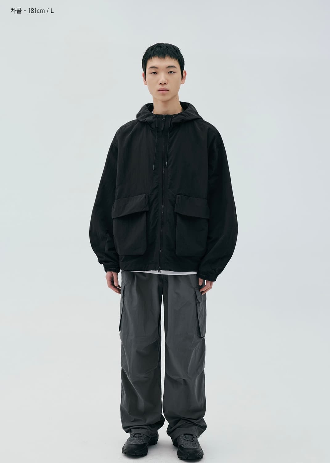 코드그라피 쿨 나일론 카고팬츠 블랙 L 상품이미지3