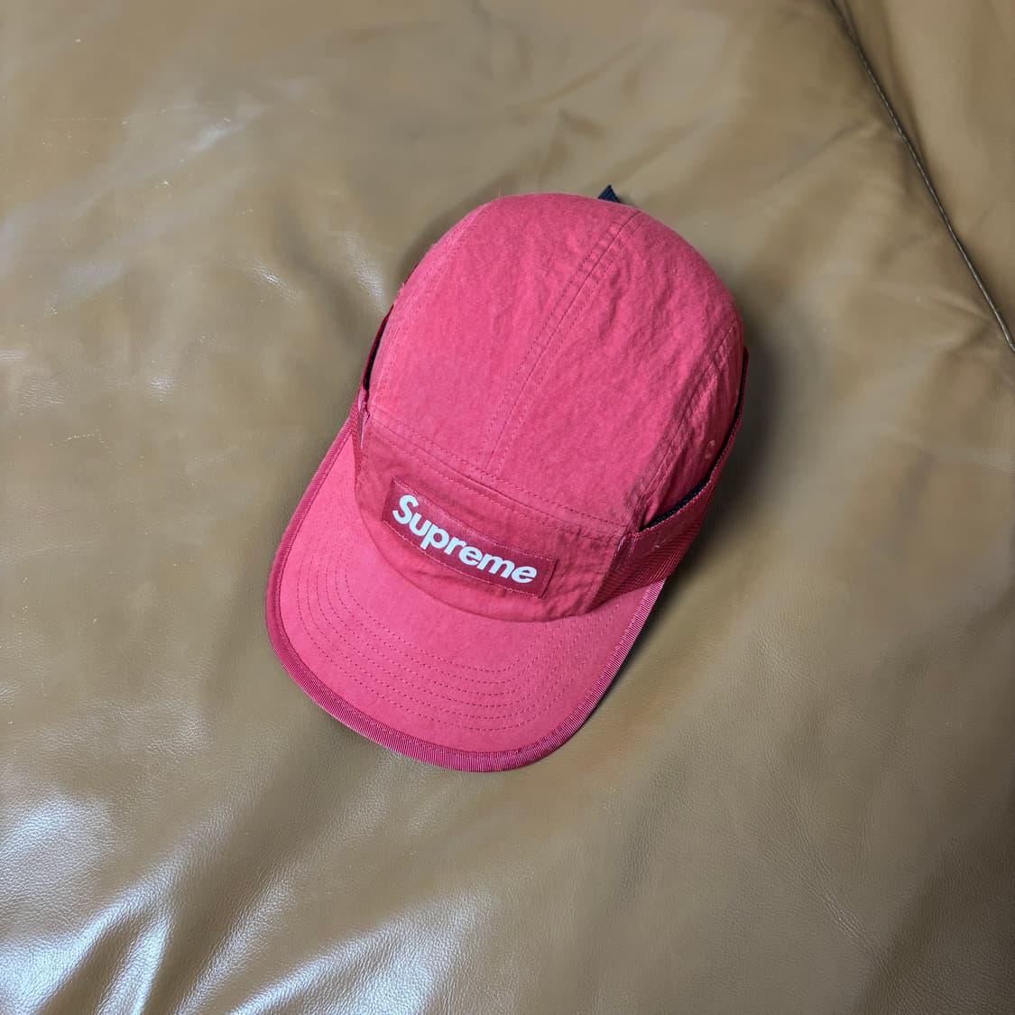 슈프림 캠프캡 모자 박스로고 24FW 메쉬 포켓 레드 상품이미지6