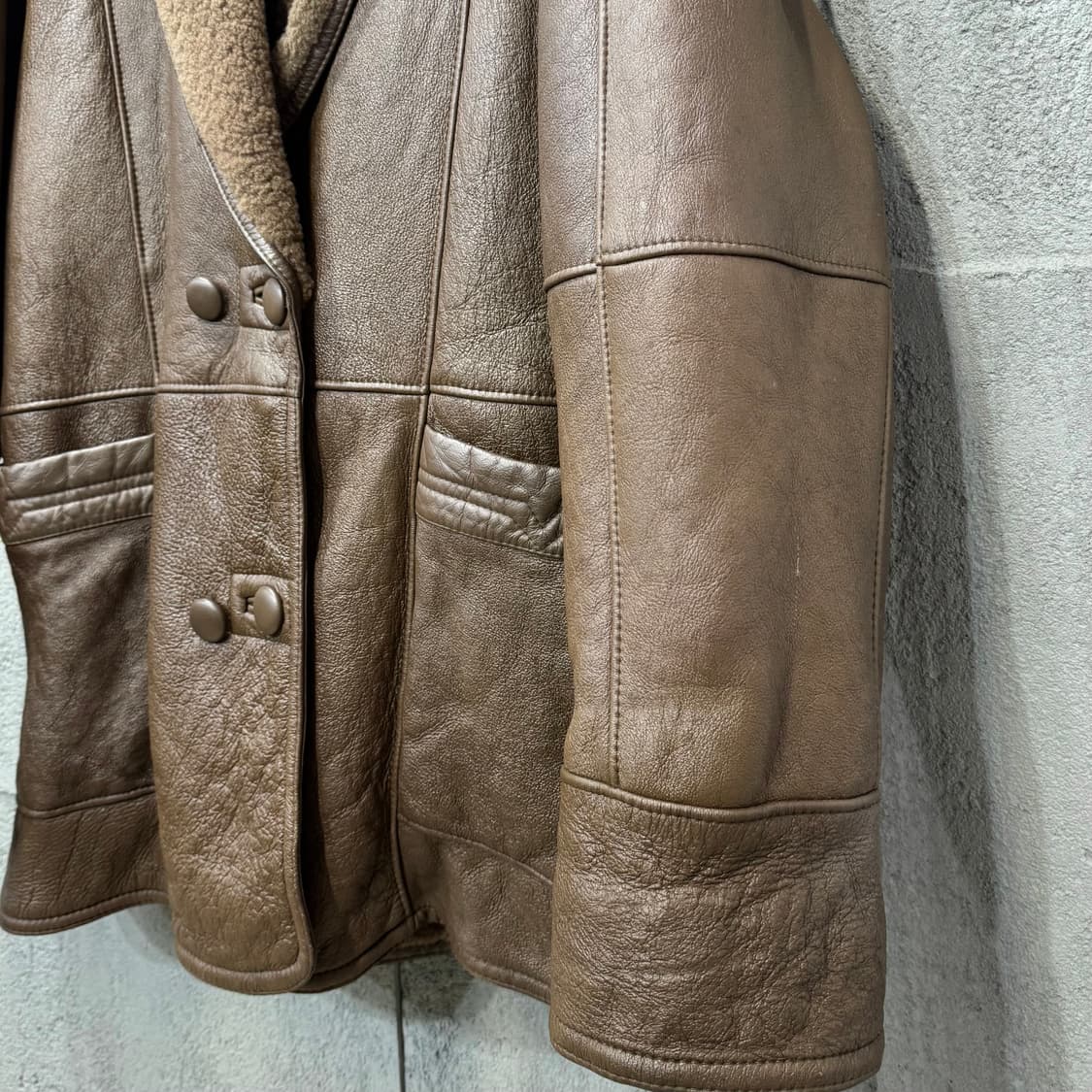 Nordstrom Brass Plum 양가죽 무스탕 (XL)   상품이미지3