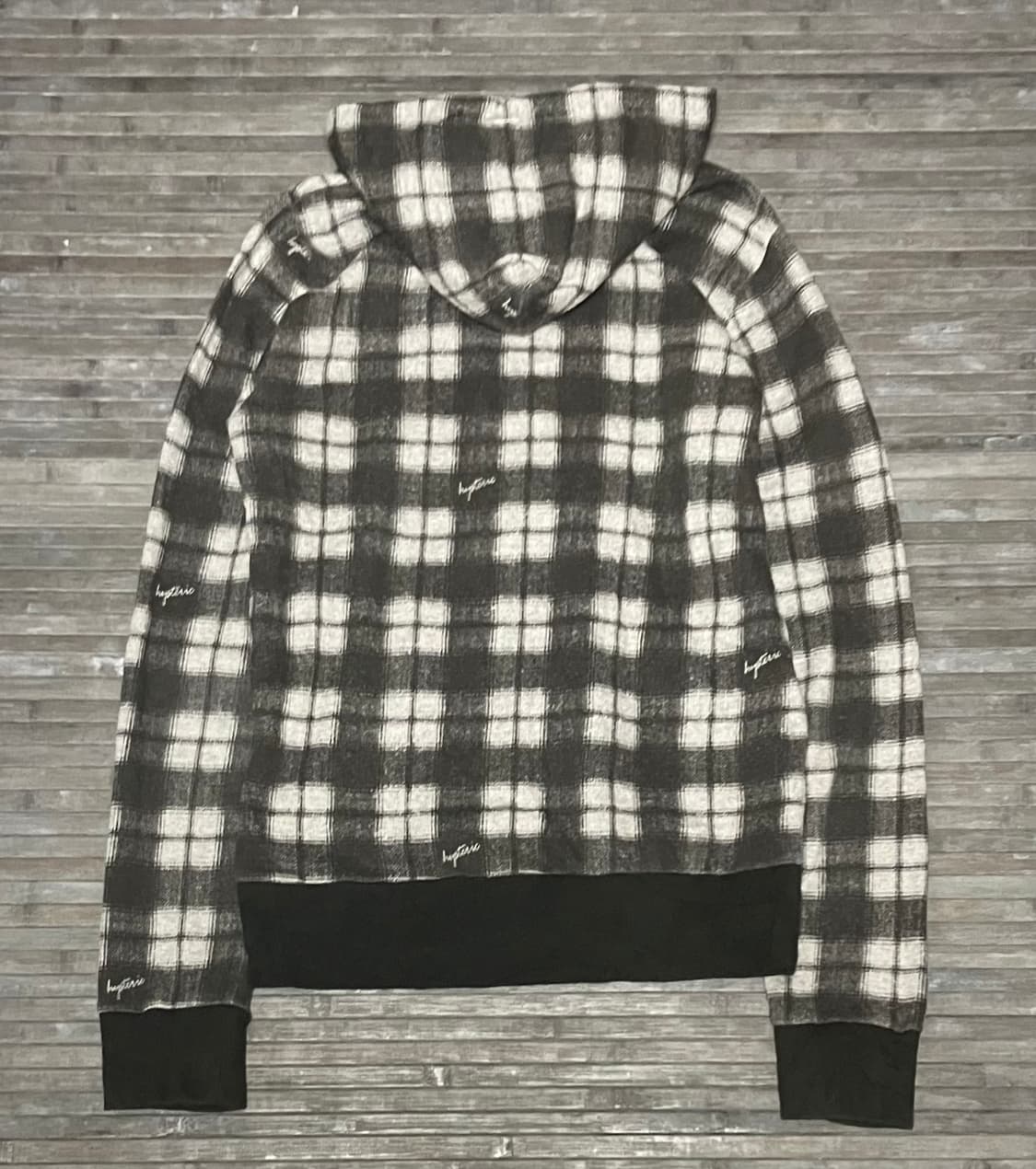 Vintage mood grey check hoodie 상품이미지2