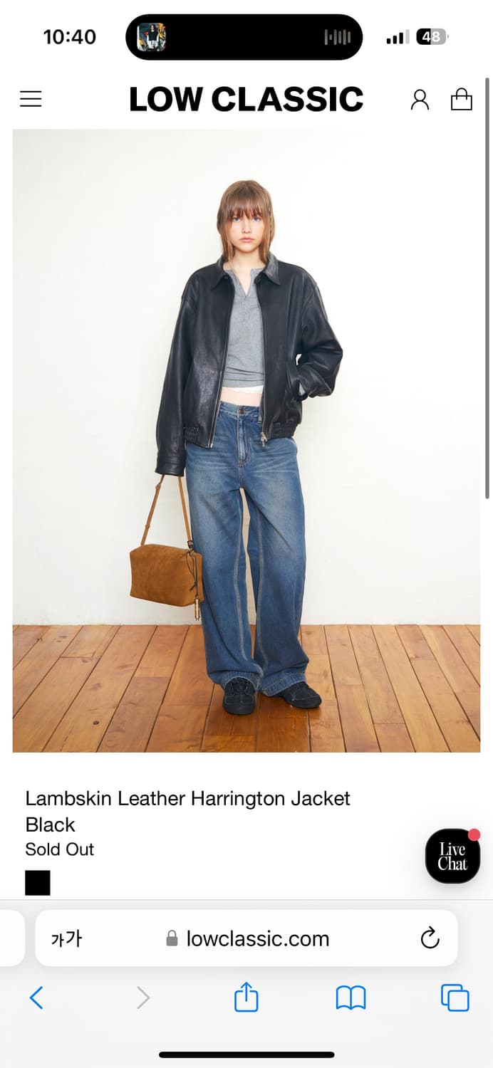 로우클래식 램스킨 헤링턴 자켓 상품이미지5