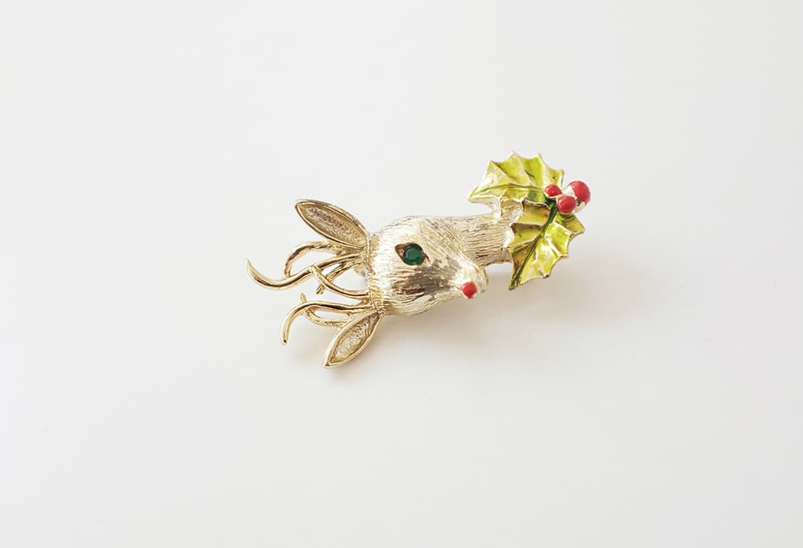 1970s 크리스마스 루돌프 빈티지브로치 빈티지악세사리 상품이미지6