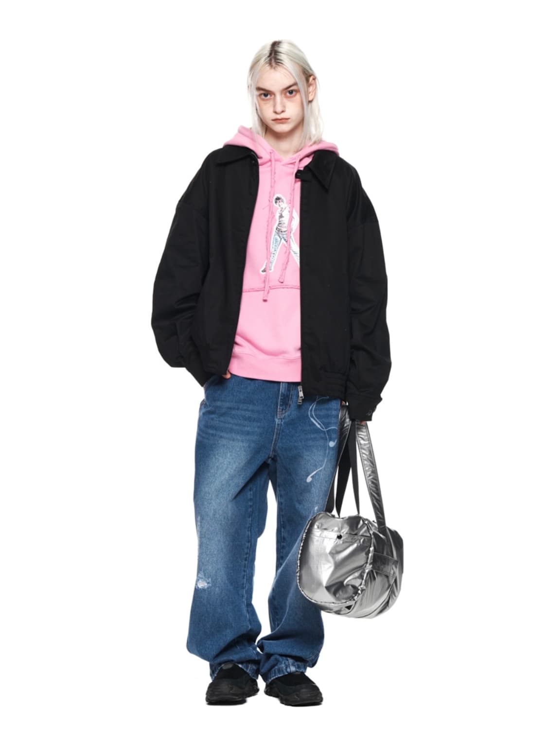 마뗑킴 봄버 자켓 COTTON BLEND COLLAR RELAXED BO 상품이미지3