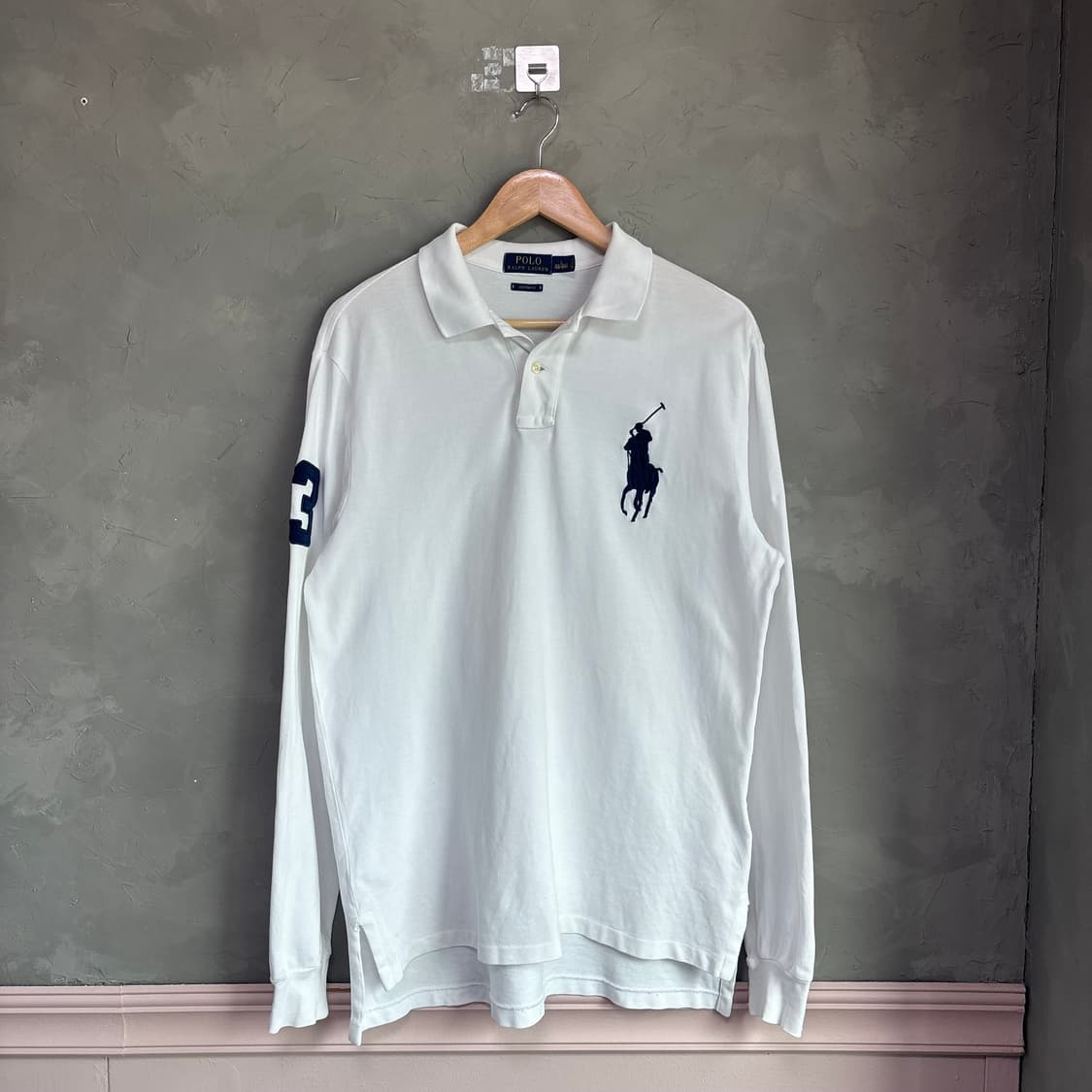 폴로 랄프로렌 빅포니 카라티 롱슬리브 화이트 상품이미지1