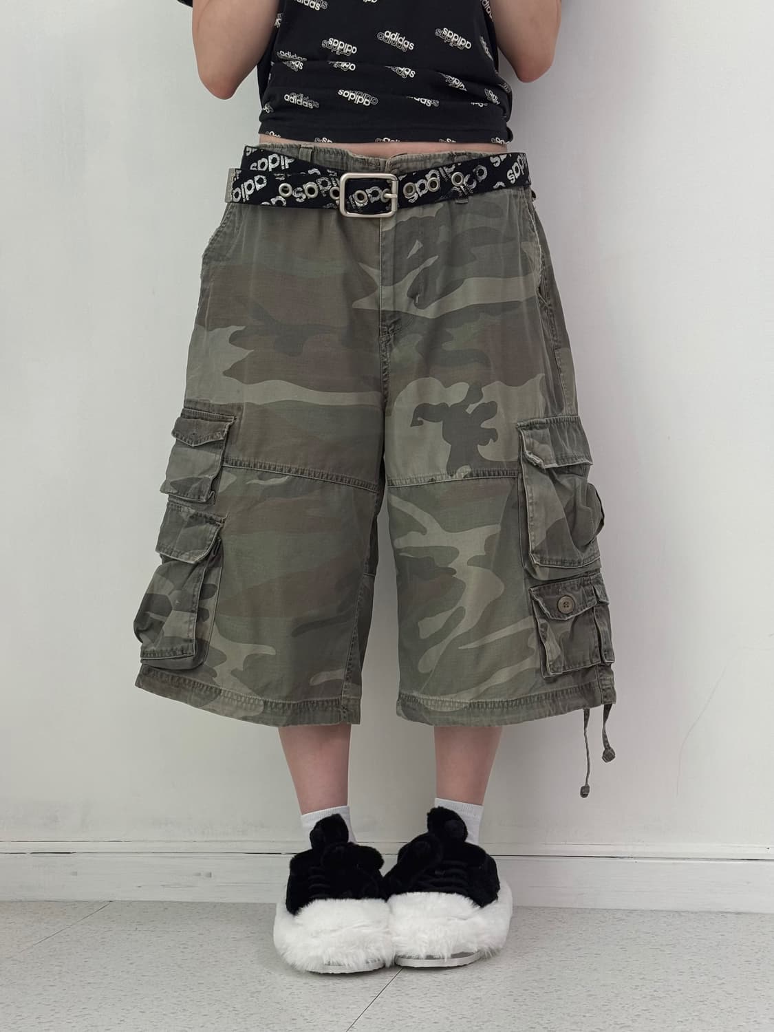 빈티지 카모 멀티포켓 버뮤다팬츠 상품이미지1