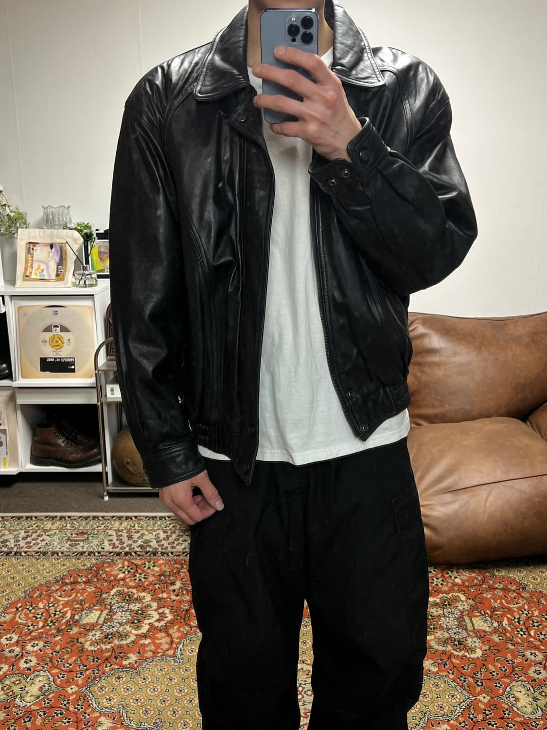 [100] 더헌트 빈티지 램스킨 레더 가죽자켓 상품이미지3