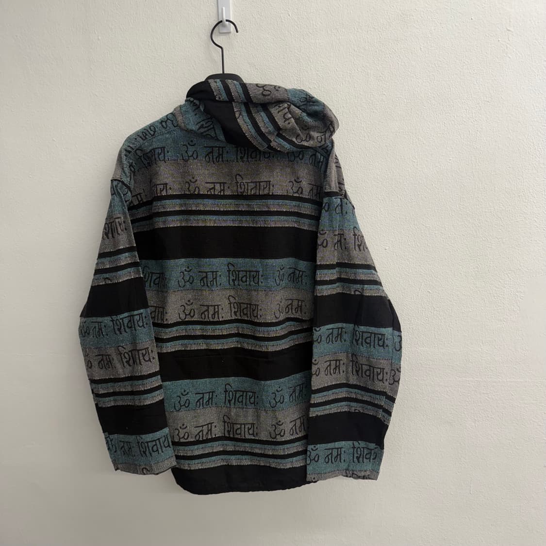 빈티지 네팔 패치워크 패턴 후드 (XL) 상품이미지3