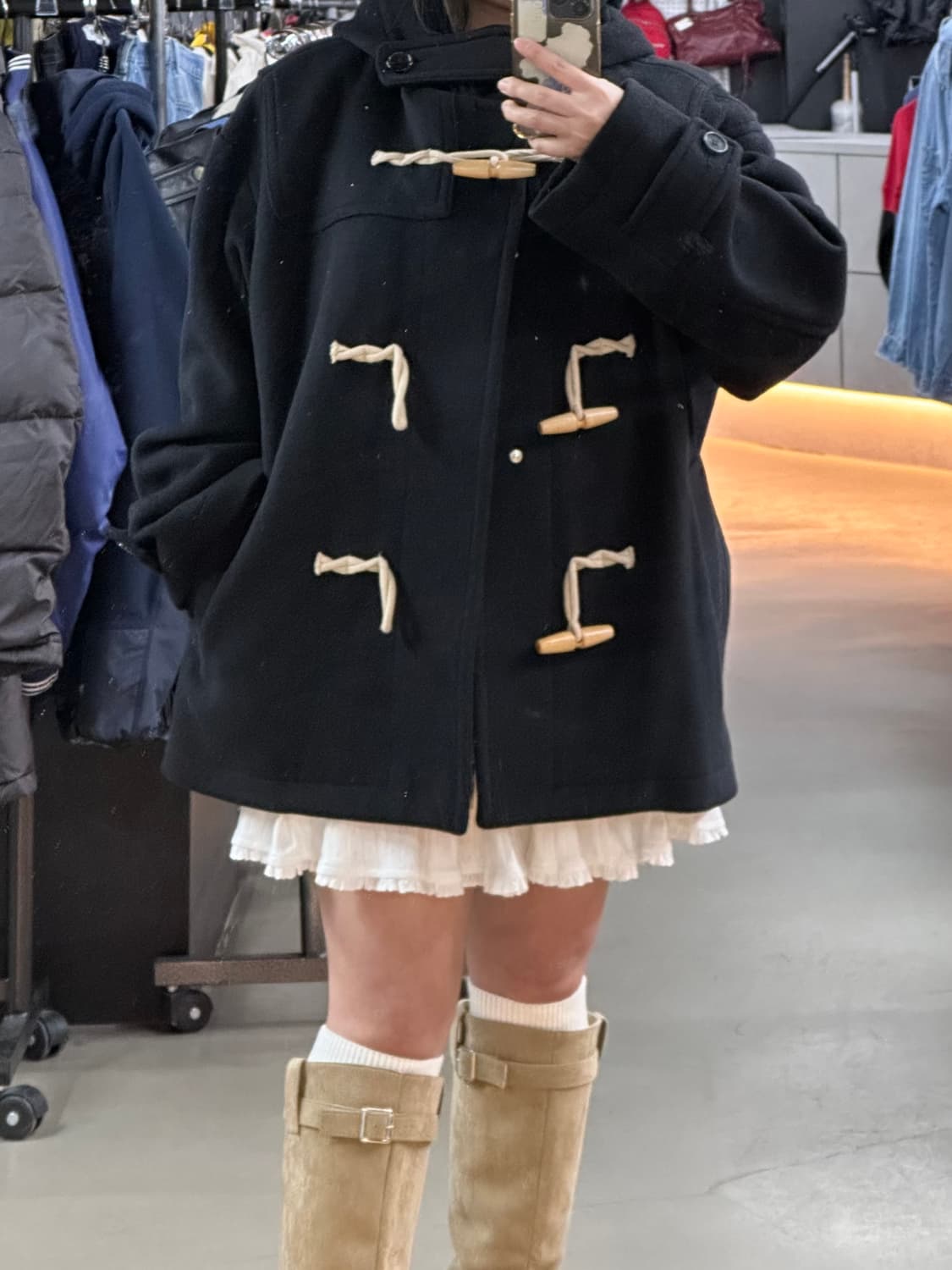 로파이(LOFI) 울더플 숏코트 상품이미지1