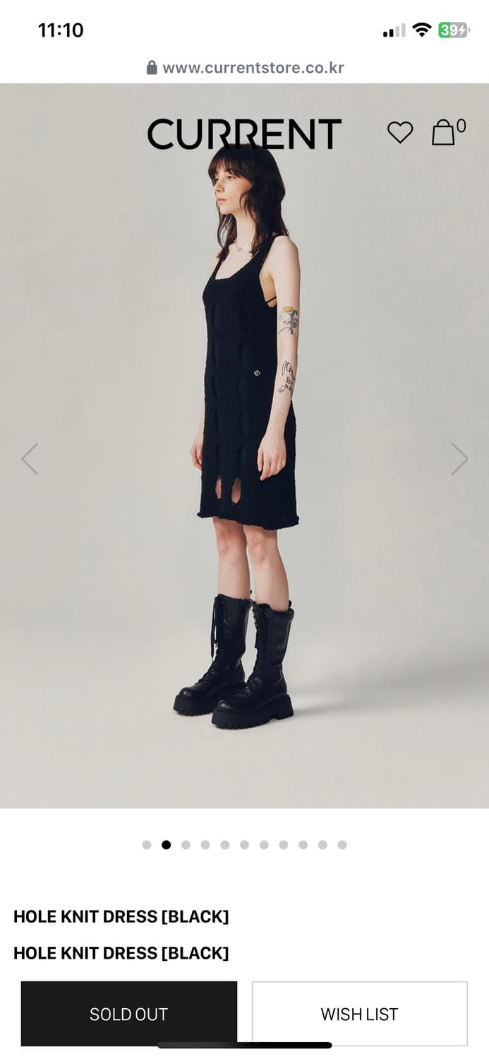 커렌트 hole knit dress 홀 니트 원피스 상품이미지3