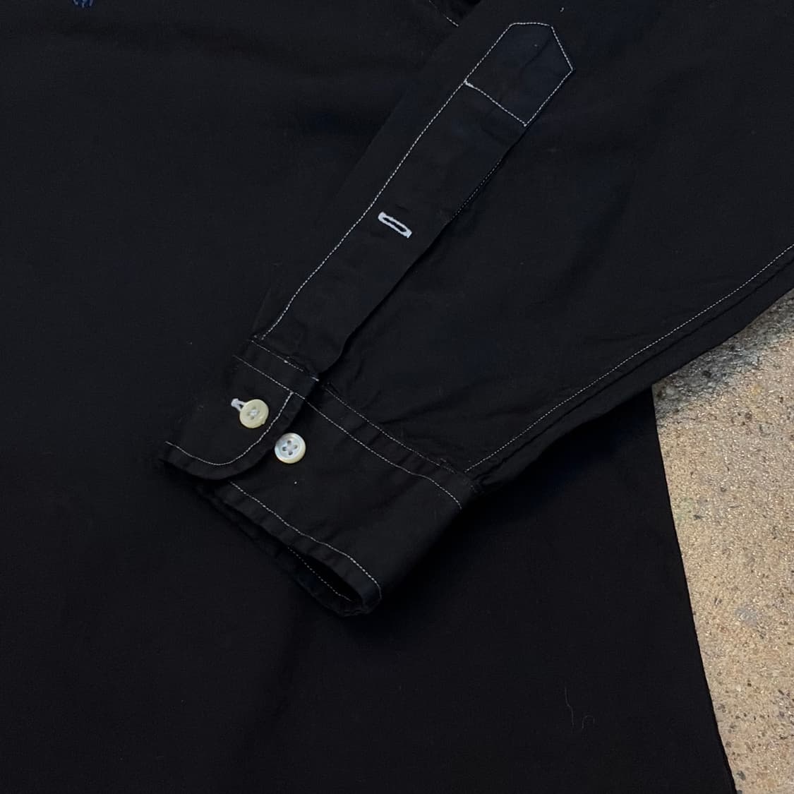 새상품급 00s 미국 빈티지 폴로랄프로렌 긴팔 검정 블랙셔츠 상품이미지5