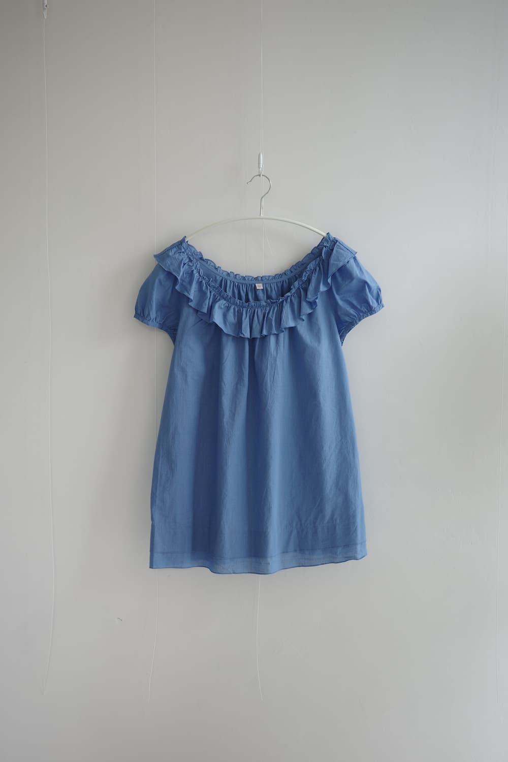  Uniqlo sky blue frill blouse 상품이미지2