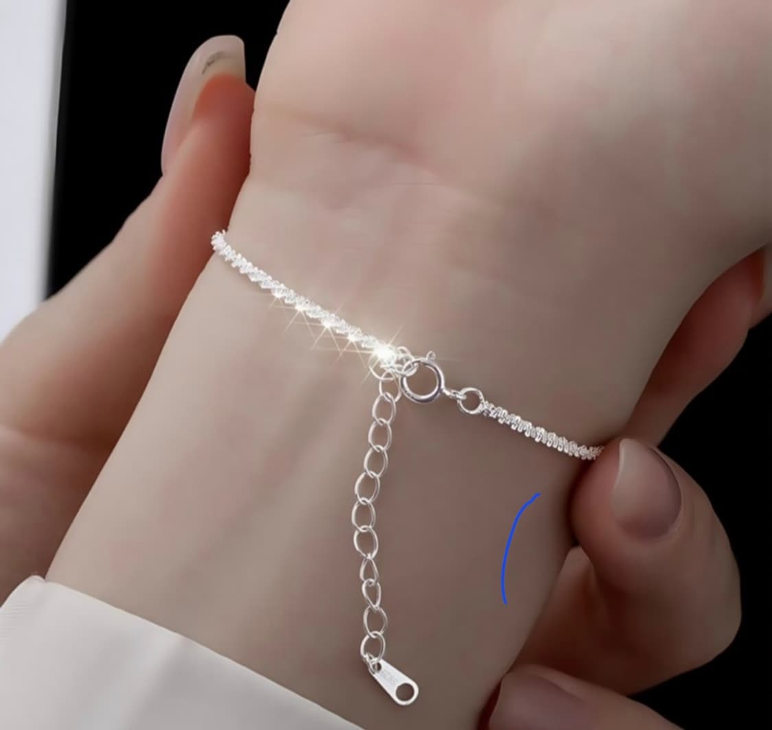 은팔찌 (길이조정가능, 새상품) 상품이미지5