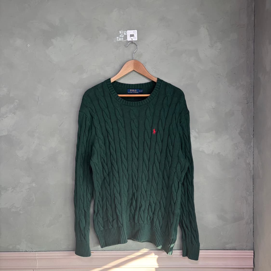 폴로 랄프로렌 꽈배기 니트 그린 상품이미지1