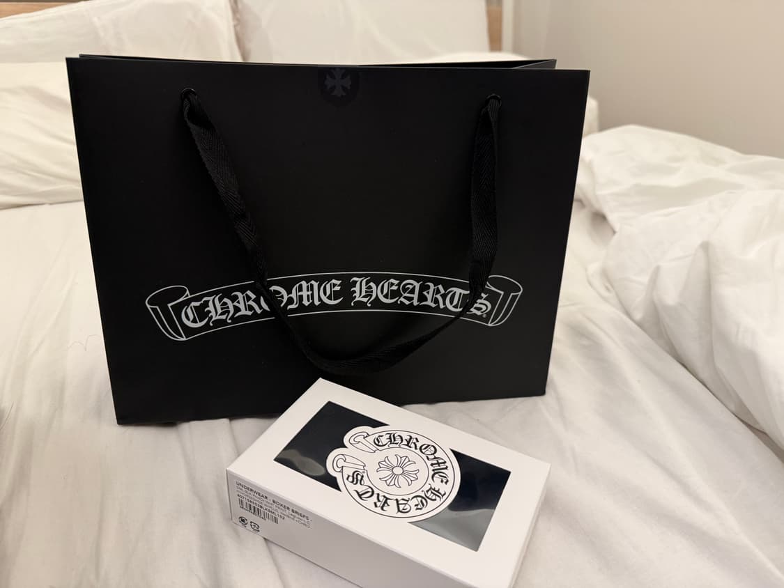 새상품)크롬하츠 복서 브리프 롱 블랙화이트 상품이미지1