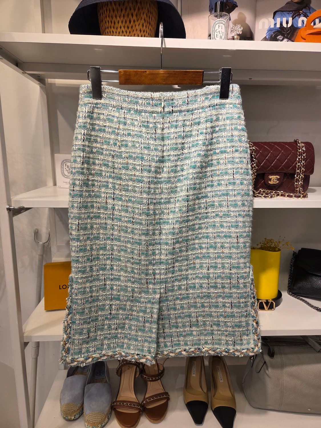 미샤 트위드 슬릿 스커트 상품이미지5