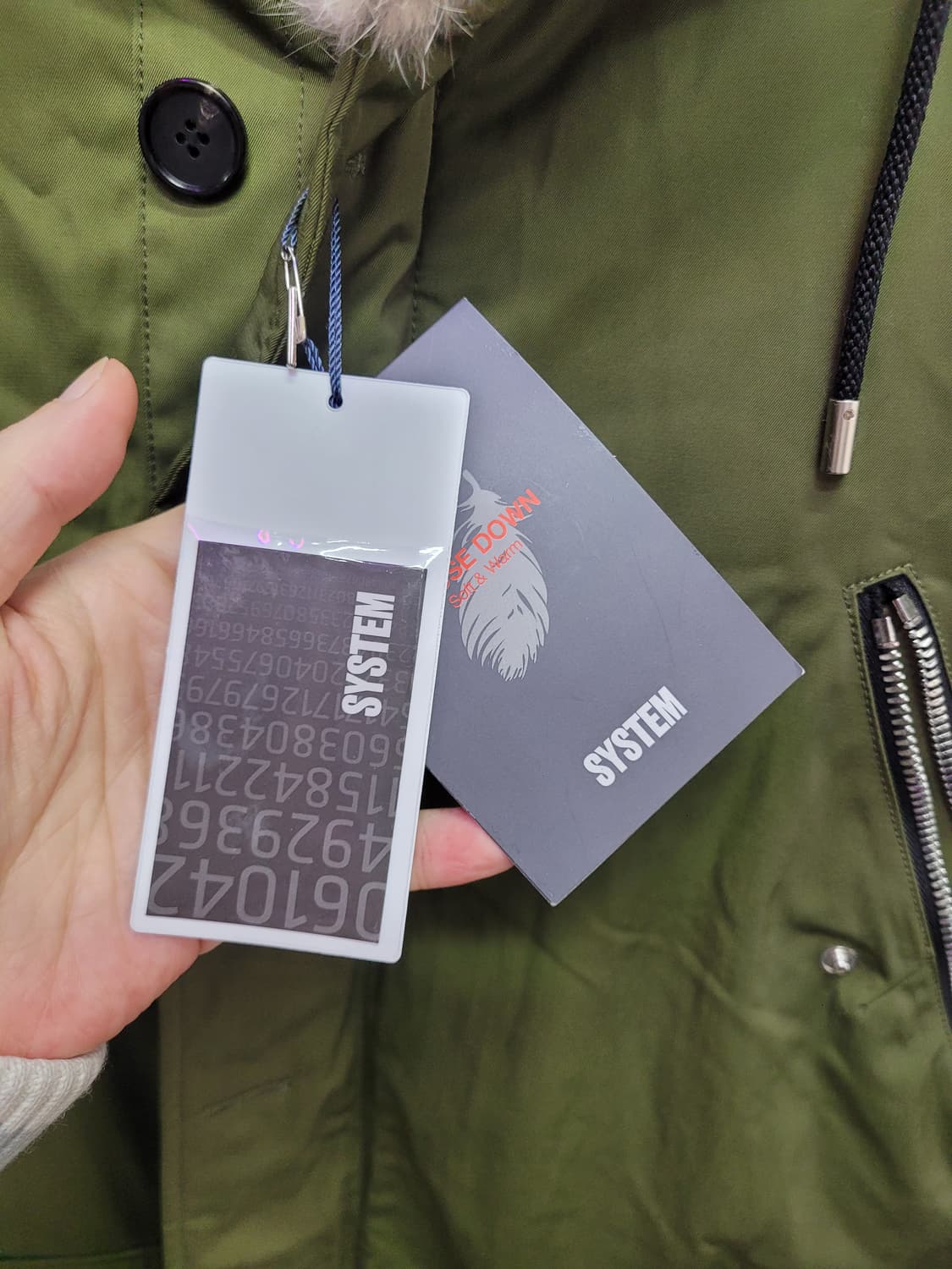 System 시스템 롱 야상 거위털 패딩 (새상품) 상품이미지4