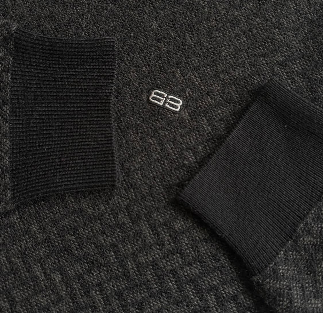 발렌시아가 빈티지 블랙 패턴 니트 상품이미지4