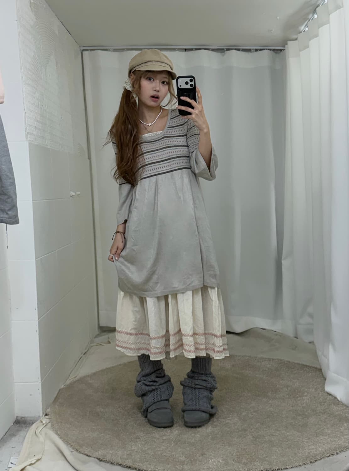 그레이 핑크 너드 니혼진 하구미 코디세트 상품이미지3