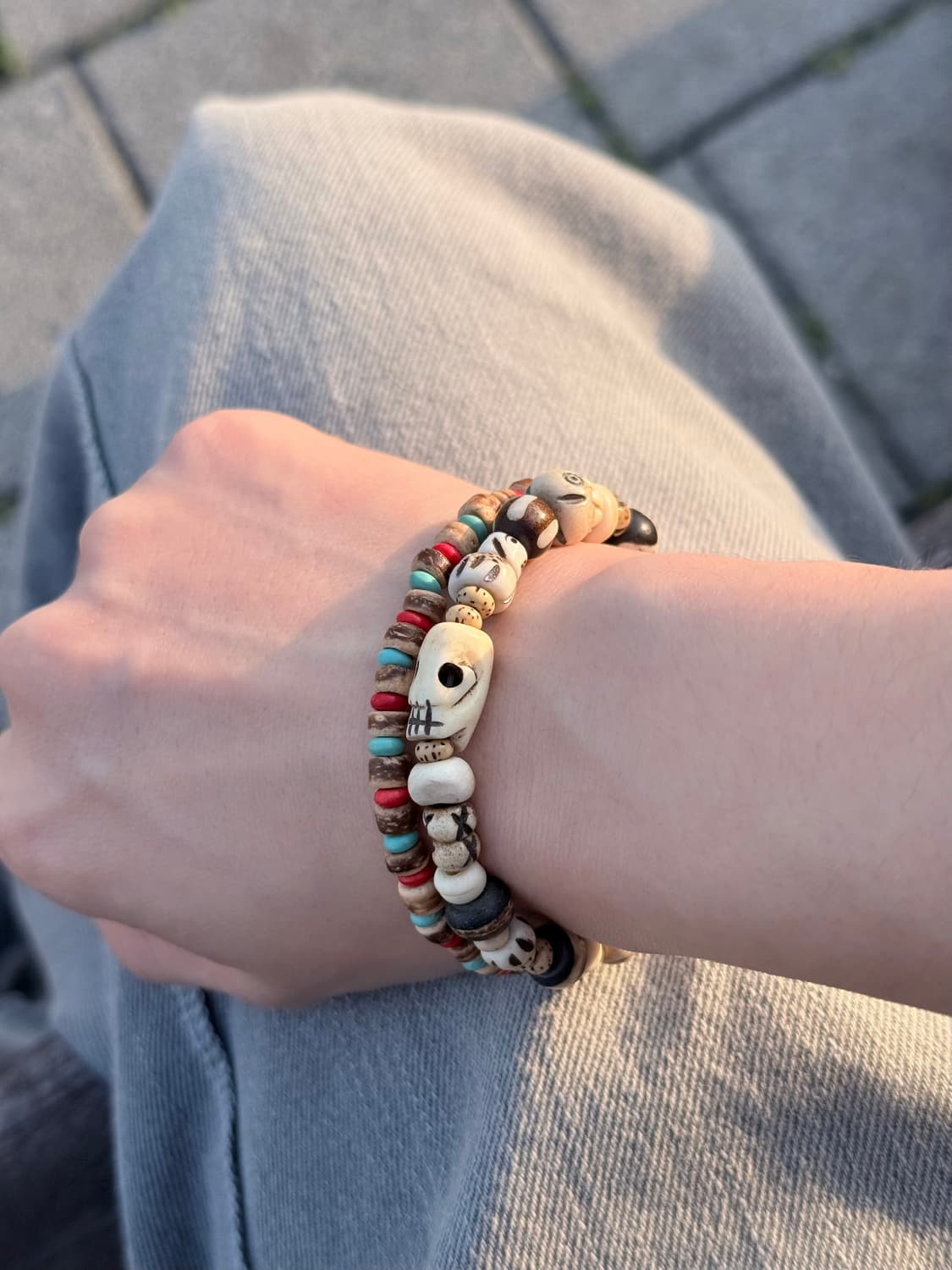 핸드메이드 빈티지무드 비즈 팔찌 상품이미지3