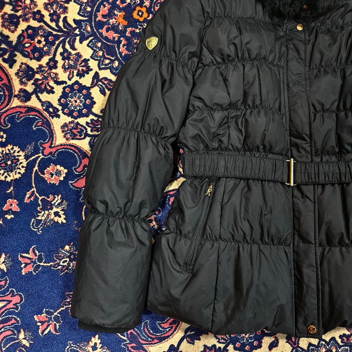 Roberta di camerino 덕다운 벨티드 경량 패딩 자켓  상품이미지3