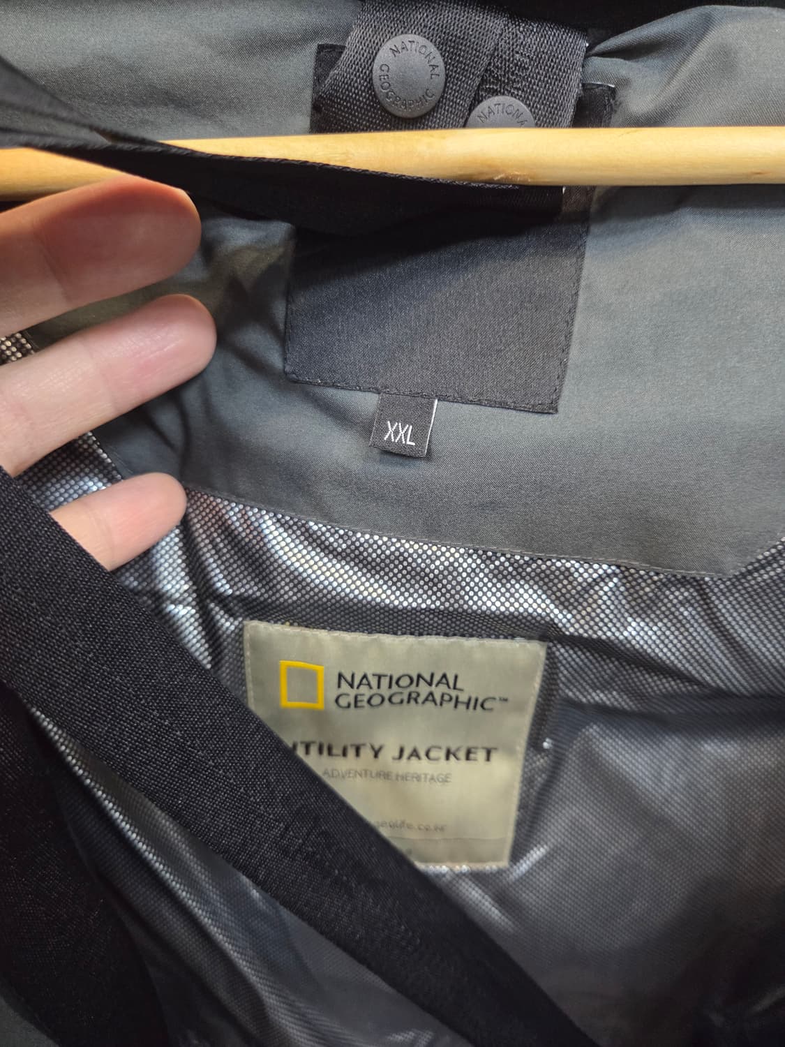 내셔널지오그래픽 엑스밴딩 롱패딩 차콜 xxl 상품이미지3