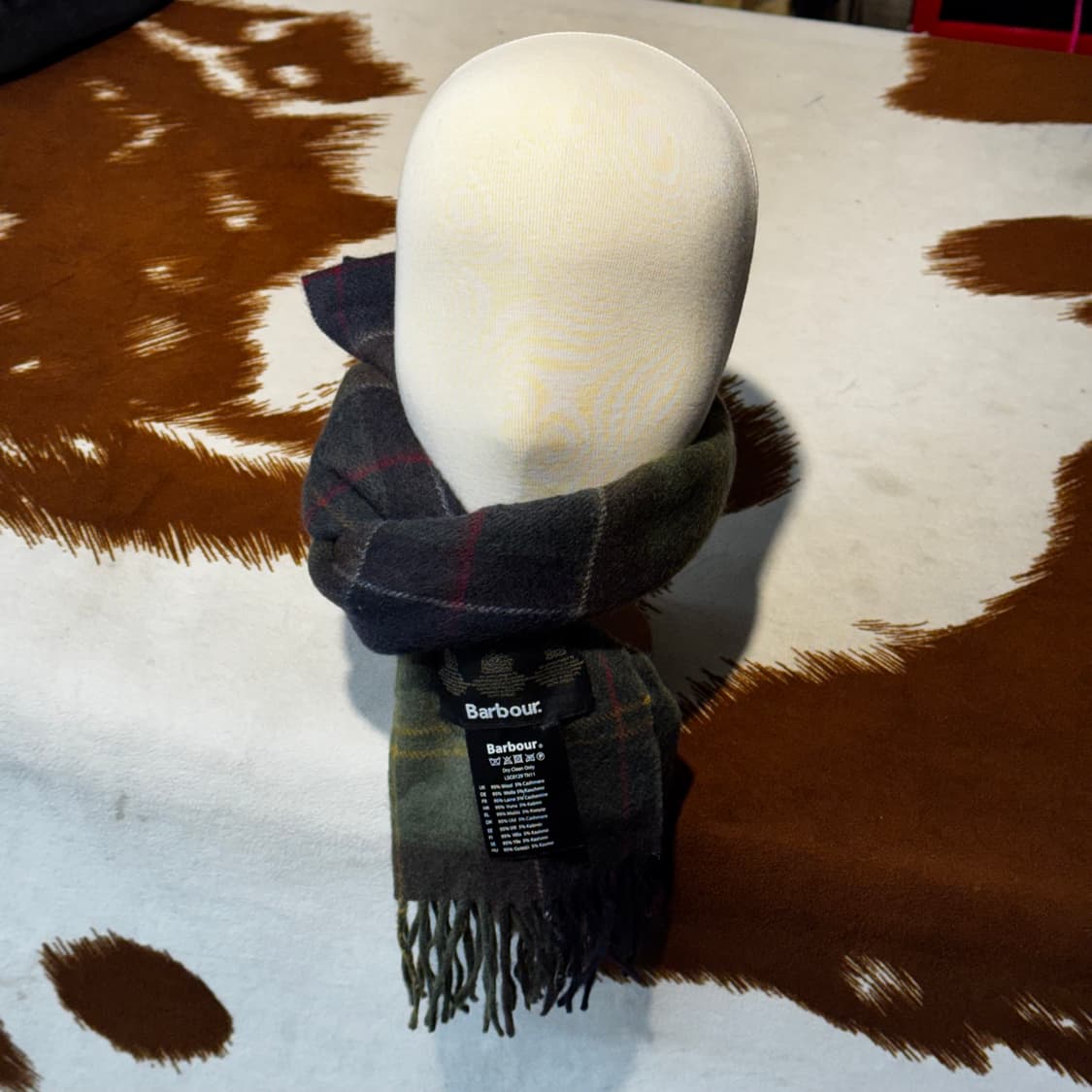 바버 캐시미어 머플러 타탄체크 (OS) 스카프 상품이미지5