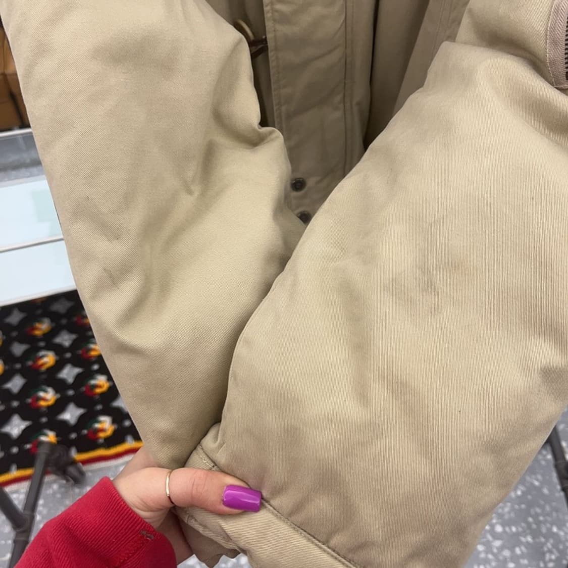 칼 카니 빈티지 모리걸 폭닥 털모자 패딩 자켓 M C07209 상품이미지7