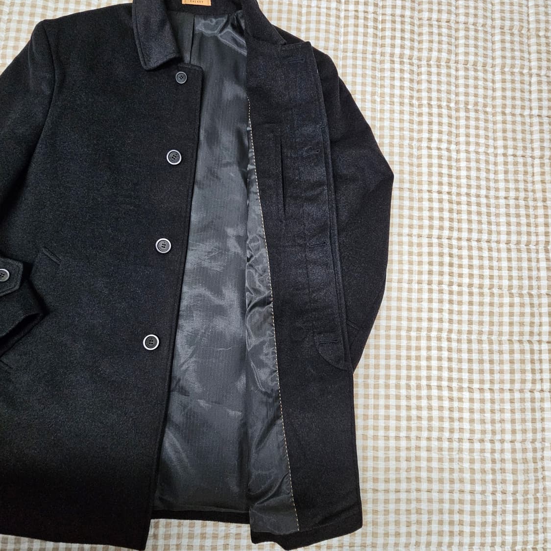 갤럭시 울 캐시미어 하프코트 남자100 상품이미지6