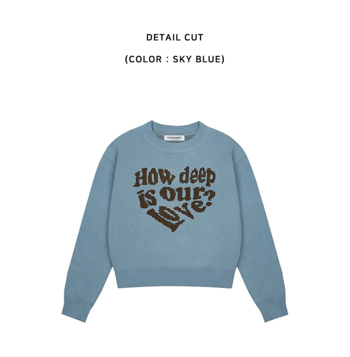 [F] LuvisTrue 러브이즈트루 우먼즈 레터링 라운드 니트 상품이미지6