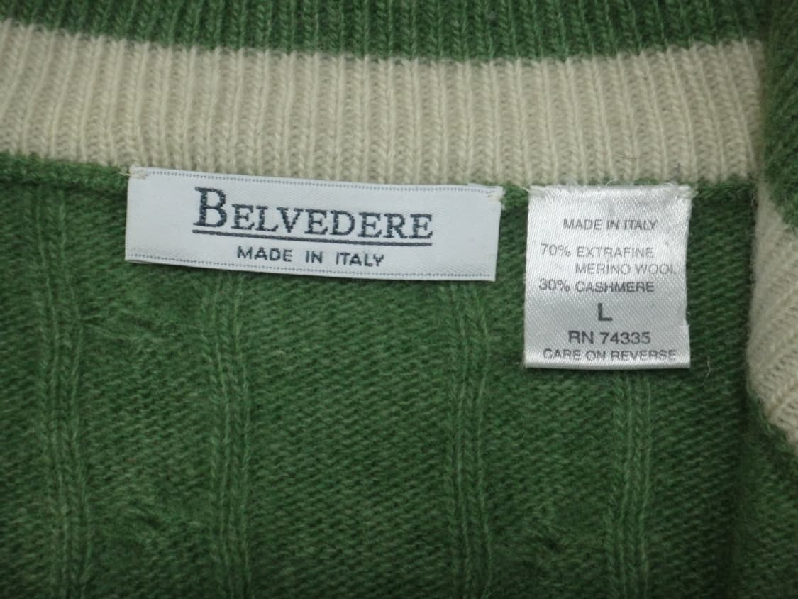 (L) BELVEDERE 이태리 울 반집업 터틀넥 니트 상품이미지8