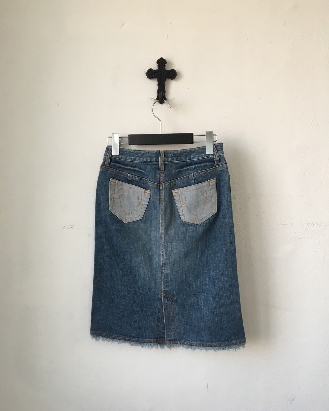 Patch point denim skirt 상품이미지3