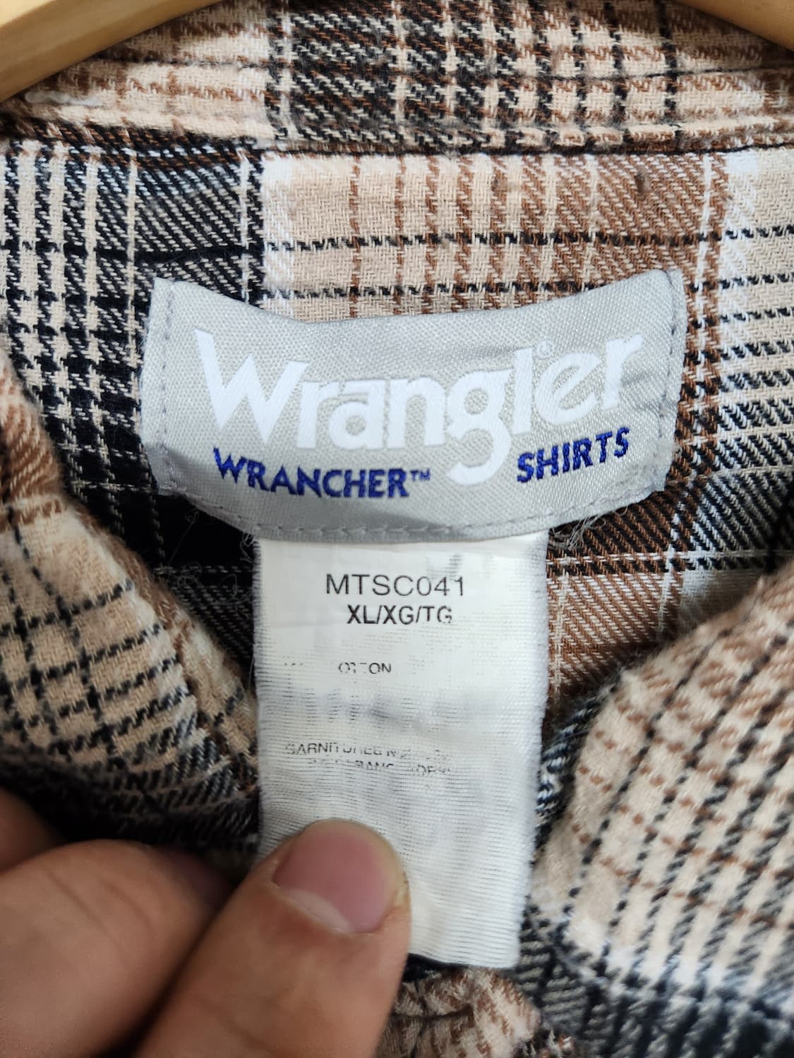 랭글러Wrangler 플란넬 웨스턴 셔츠 XL - S131 상품이미지4