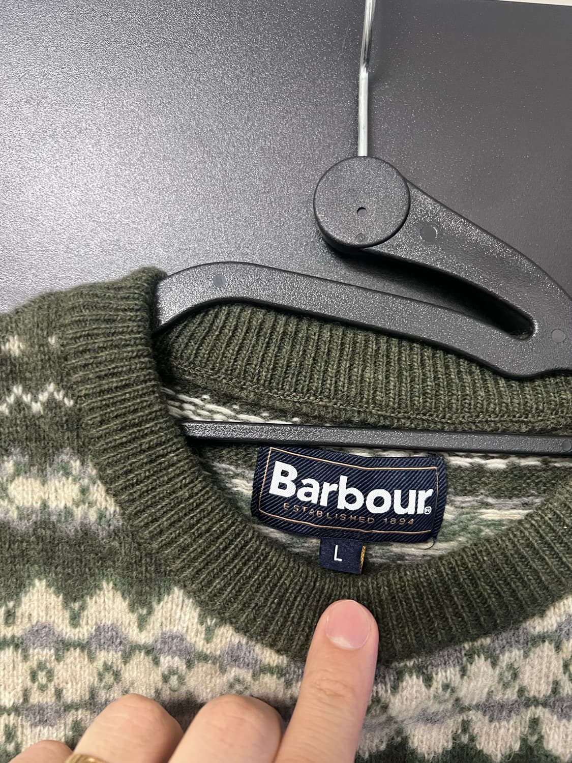 바버 페어아일 니트 L (100~105) 상품이미지2