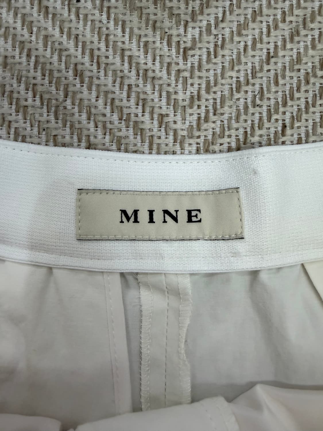 정품) MINE 마인 한섬 21ss 크림색 와이드 밴딩팬츠 64 상품이미지6
