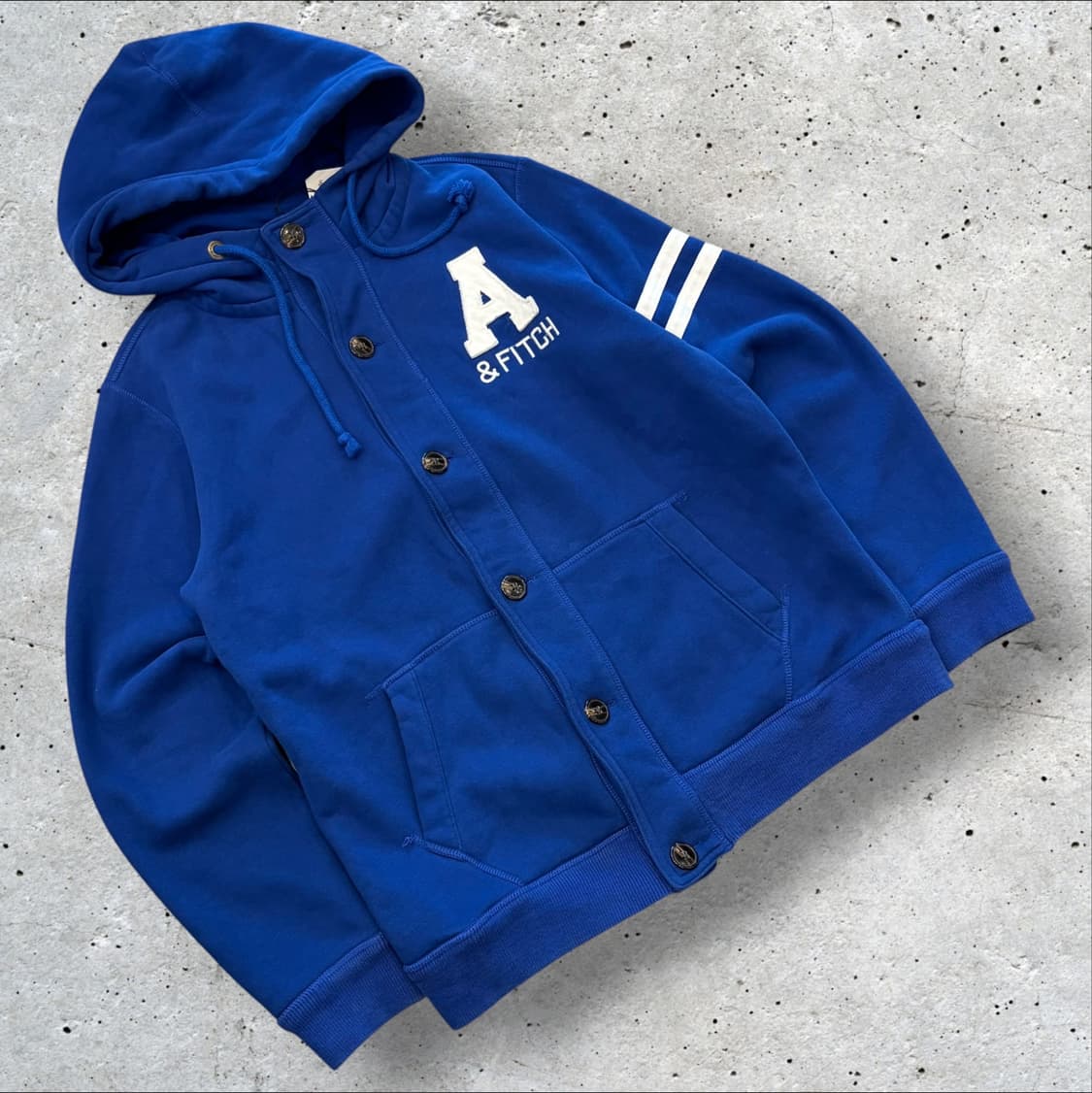[M] 아베크롬비 버튼 파란색 후드 집업 D500 상품이미지1