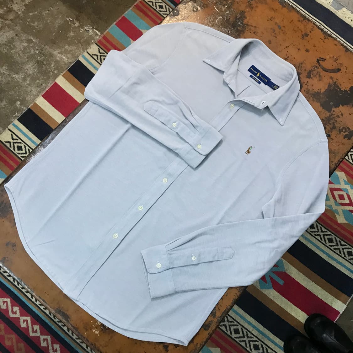 폴로랄프로렌 그레이 니트 옥스포드 셔츠 남방 남성 105 사이즈 상품이미지2