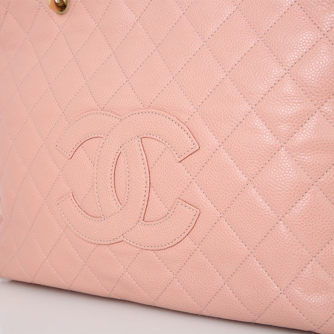 샤넬 클래식 핑크 캐비어 정방토트 체인백 빈티지 샤핑백 라지 상품이미지10