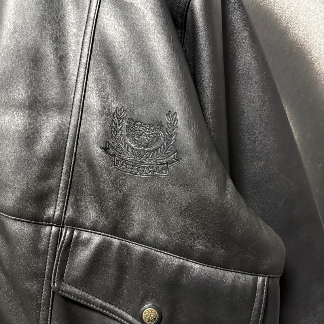 VTG 빈티지 자수 디테일 가죽 A2 봄버 자켓 상품이미지3