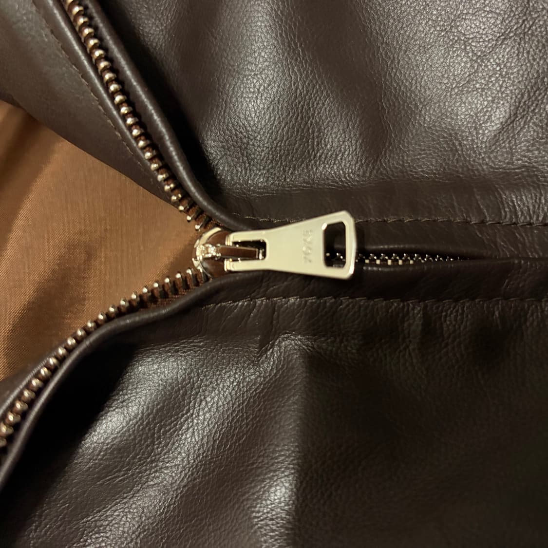 새상품) Yoke 요크 carf 레더 가죽 자켓 브라운 2 상품이미지4