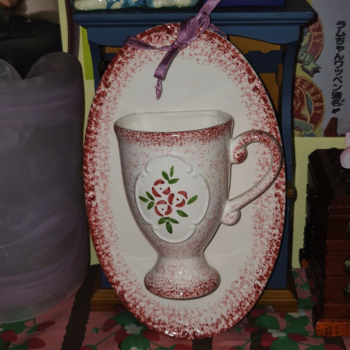90s 일본 세토 핸드메이드 티컵 벽걸이 홀더 상품이미지6