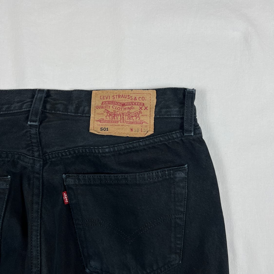 90’s 리바이스 levis europe 501 블랙데님팬츠 바지 상품이미지8