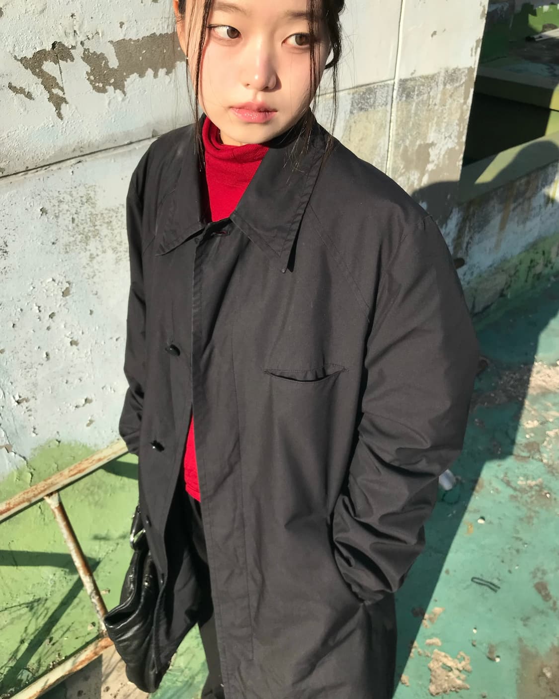 미니멀 블랙 코트 상품이미지4