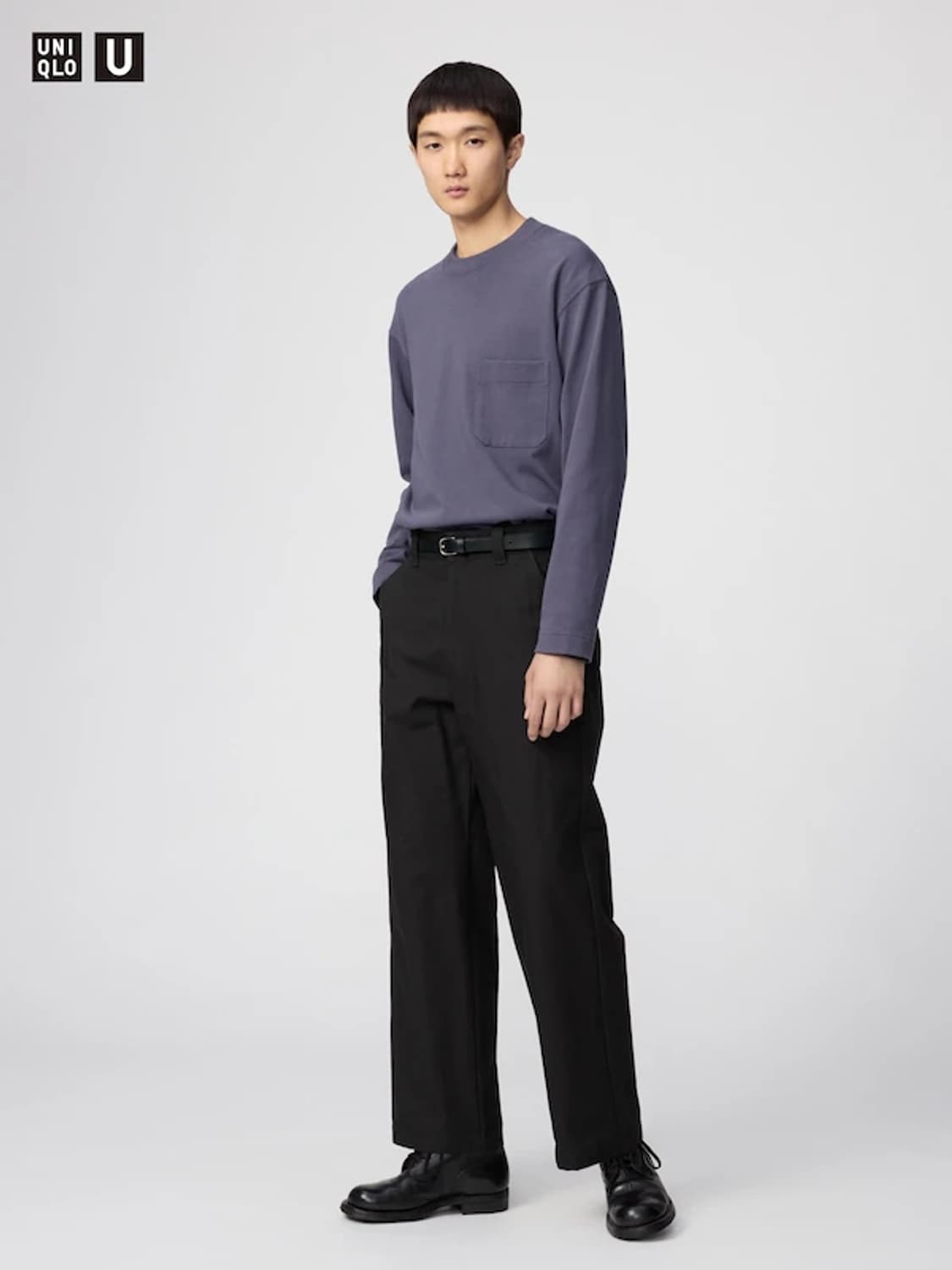 [새상품]유니클로U 와이드스트레이트 팬츠 88사이즈블랙 상품이미지3