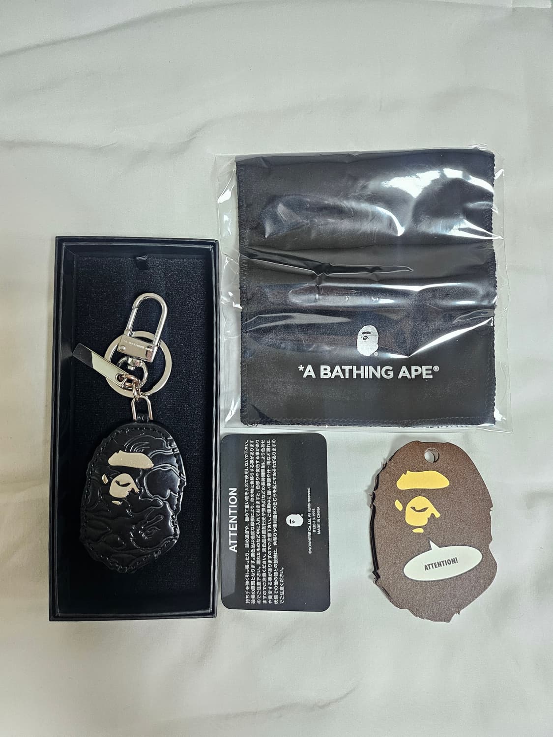 베이프 에이프 헤더 레더 키링 상품이미지2