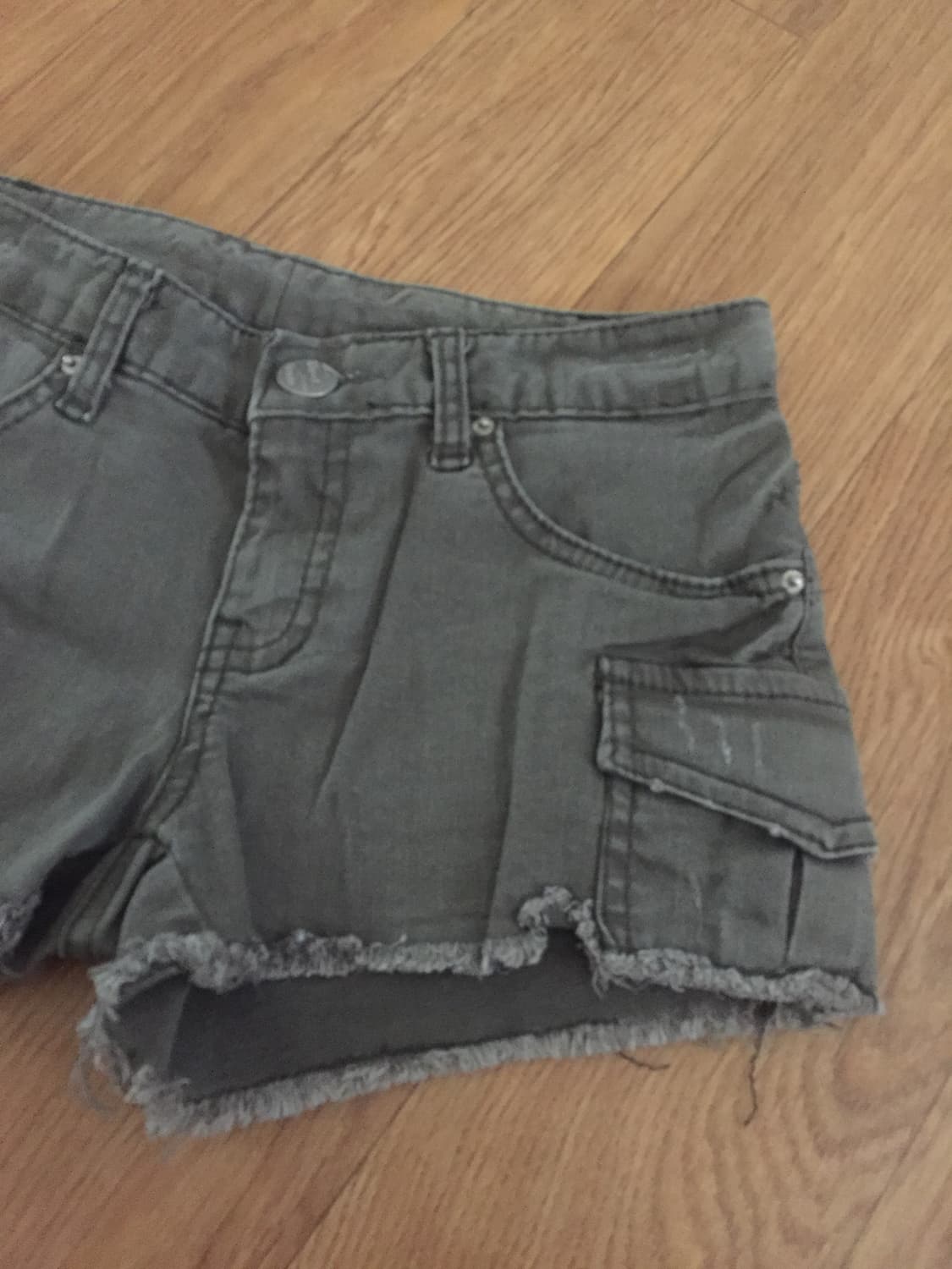 그런지 펑크 와투케 데미지 카고 포켓 숏팬츠 상품이미지2