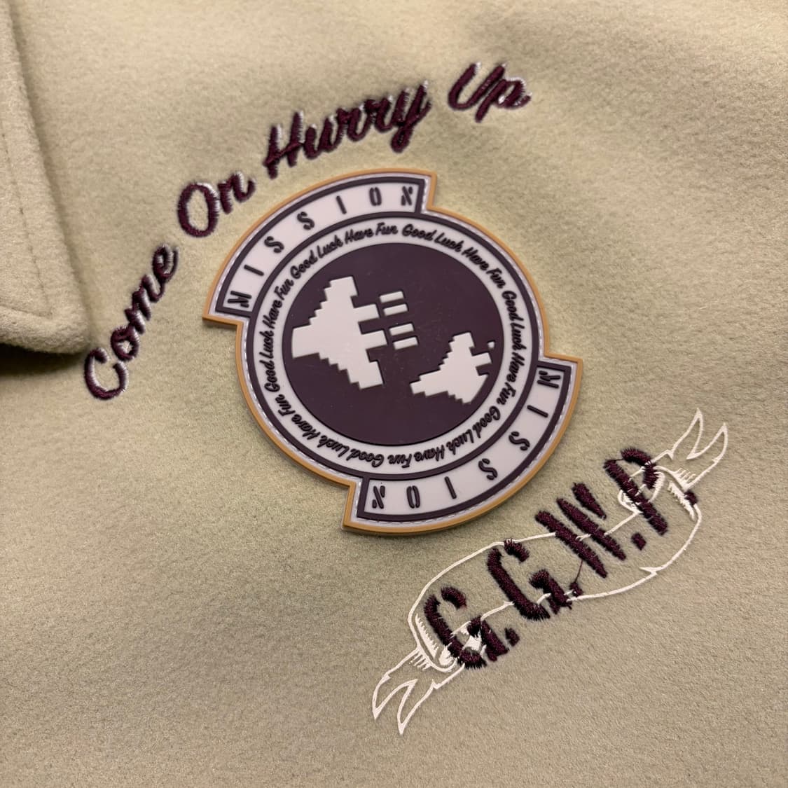 [M] H&M 흐앤므 에이치앤엠 베이지색 점퍼 바시티 자켓 C315 상품이미지4