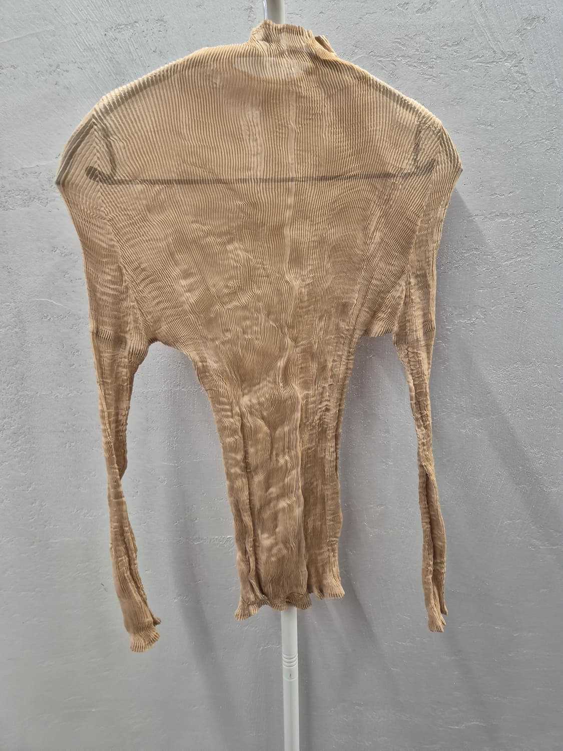 베이지 긴플리츠  상품이미지3