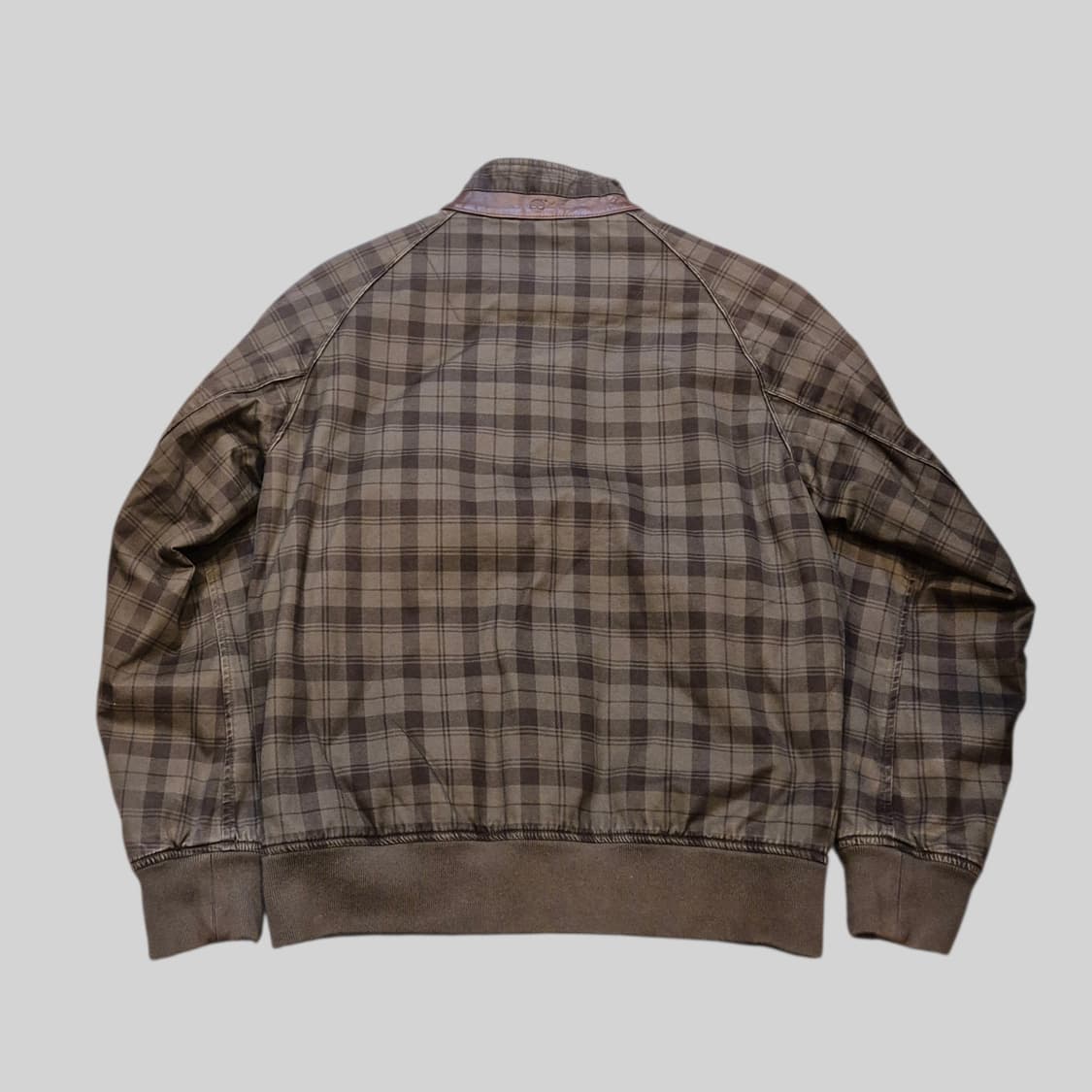 M 팀버랜드 카키브라운 면 체크 블루종자켓  상품이미지2