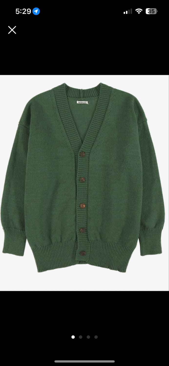 오라리 AURALEE 그린 가디건  4 상품이미지3