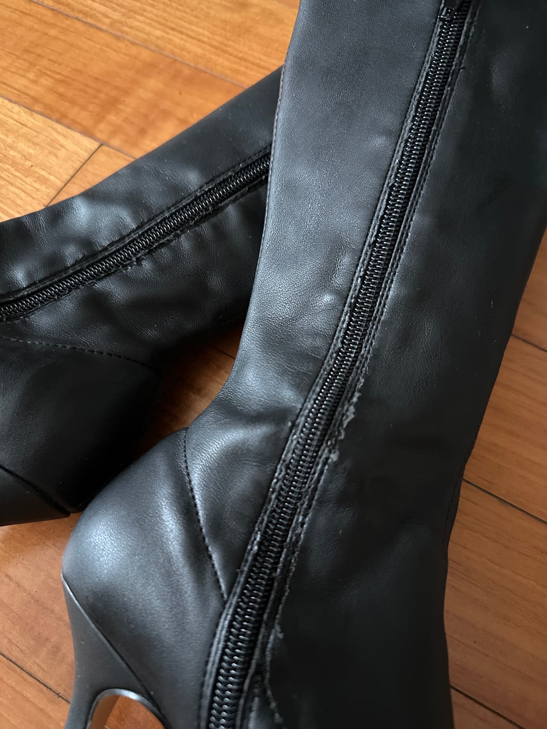 NA-KD 슬림레더 미들부츠 EU37 상품이미지3